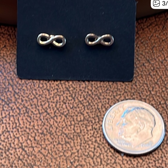 Infinity Stud Earrings - Picture 2 of 4